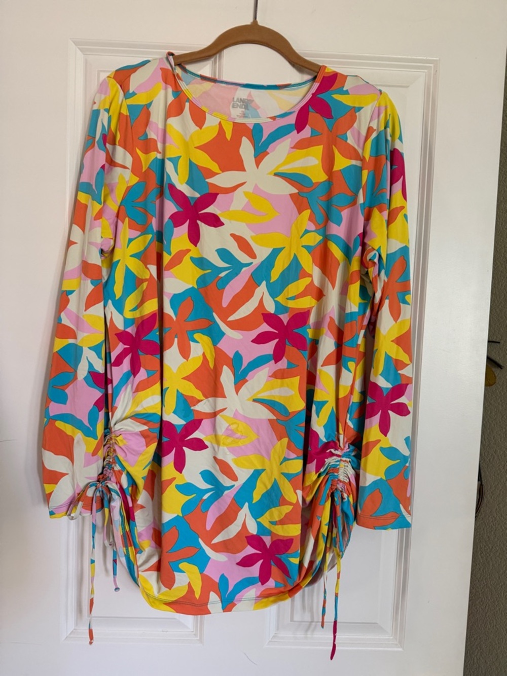 Lands' End Multicolor Sun Long Sleeve Women’s Cover Up SPF-Top